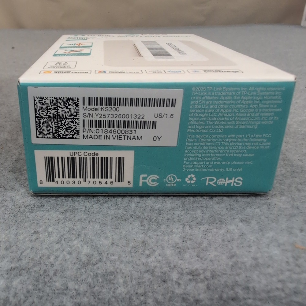 TP-Link Kasa Smart Wi-Fi Light Switch Single Pole Model KS200 White New - Picture 5 of 5